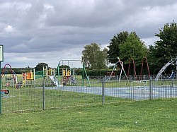 The play ground located behind the Hall